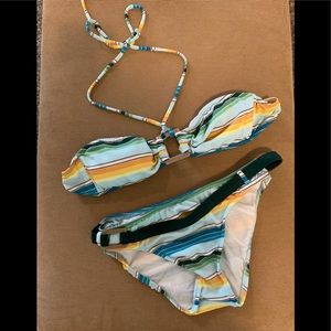 Raisins belted striped bikini 👙